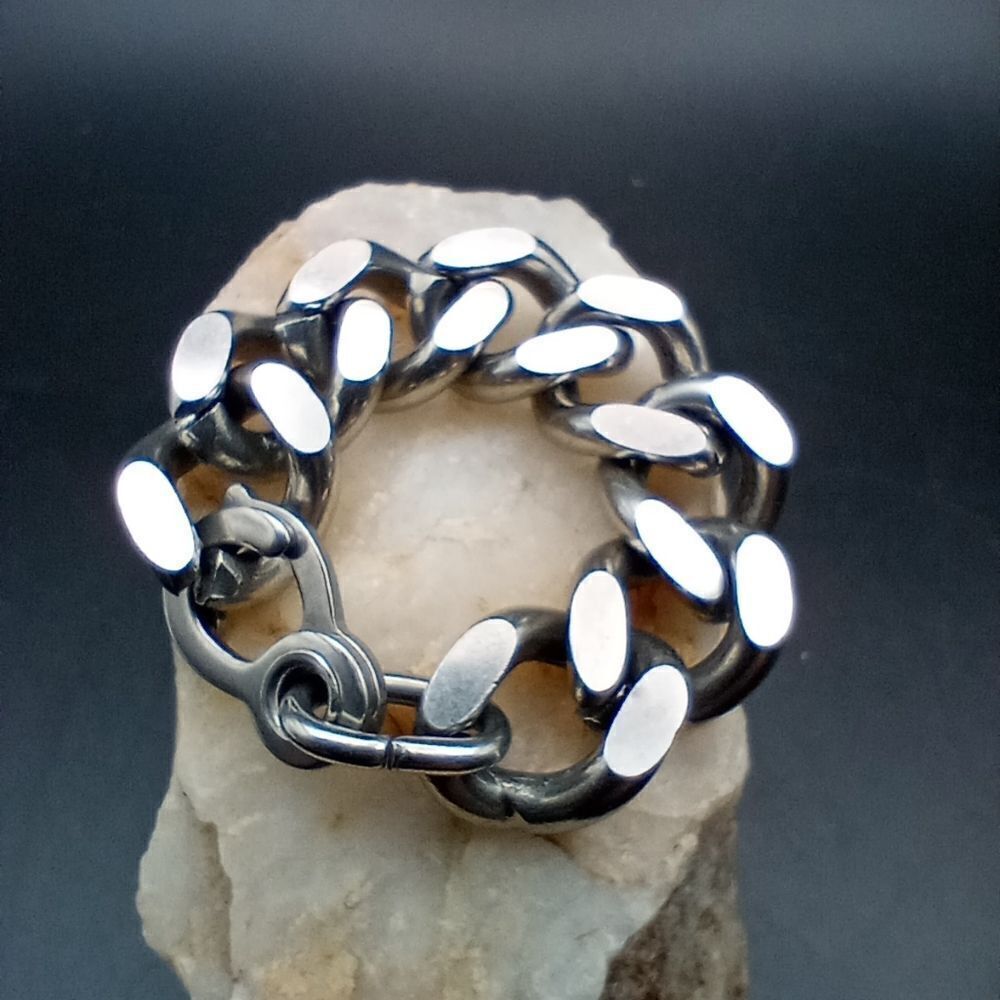 Barbed wire chain ring biker size 14 R236 - Picture 4 of 4